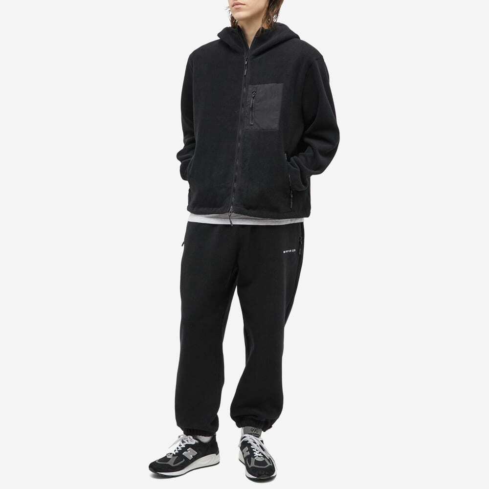 MKI Men's Polar Fleece Hooded Jacket in Black/Black MKI Miyuki-Zoku