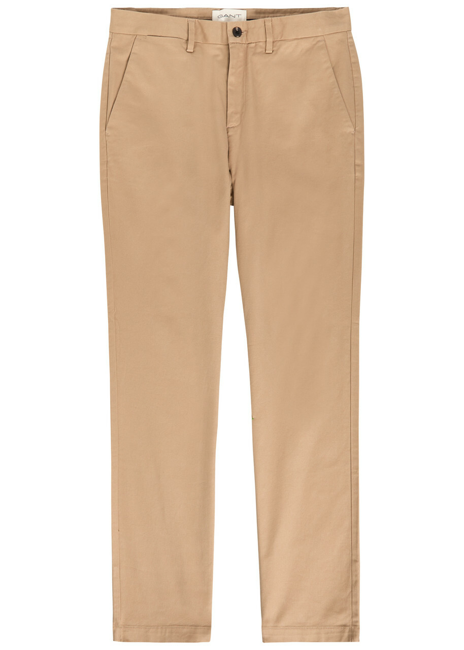 Gant Straight-leg Stretch-cotton Chinos Khaki