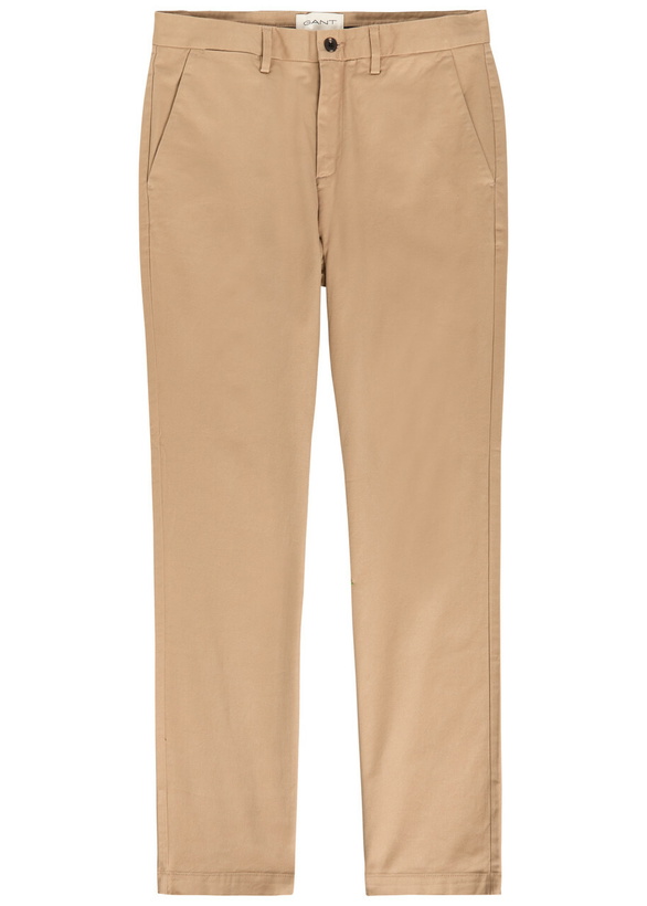 Photo: Gant Straight-leg Stretch-cotton Chinos Khaki