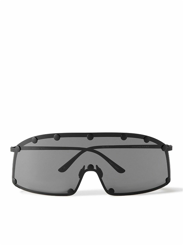 Photo: Rick Owens - Shielding D-Frame Studded Stainless Steel Sunglasses