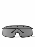 Rick Owens - Shielding D-Frame Studded Stainless Steel Sunglasses