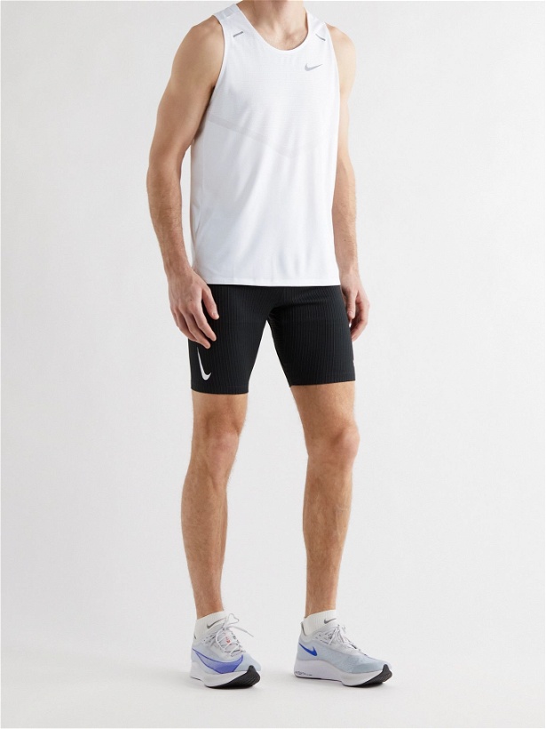 Photo: NIKE RUNNING - Rise 365 Perforated Recycled Dri-FIT Tank Top - White