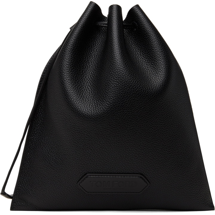 Photo: TOM FORD Black Drawstring Pouch