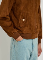 Valentino Garavani Suede Jacket Brown