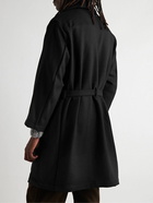 Monitaly - Belted Wool-Blend Coat - Black