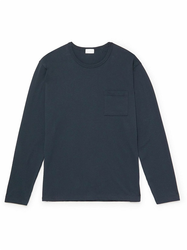 Photo: Handvaerk - Pima Cotton-Jersey T-Shirt - Blue
