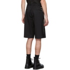 Dsquared2 Black Wool Chain Rapper Shorts