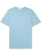 Mr P. - Garment-Dyed Organic Cotton-Jersey T-Shirt - Blue