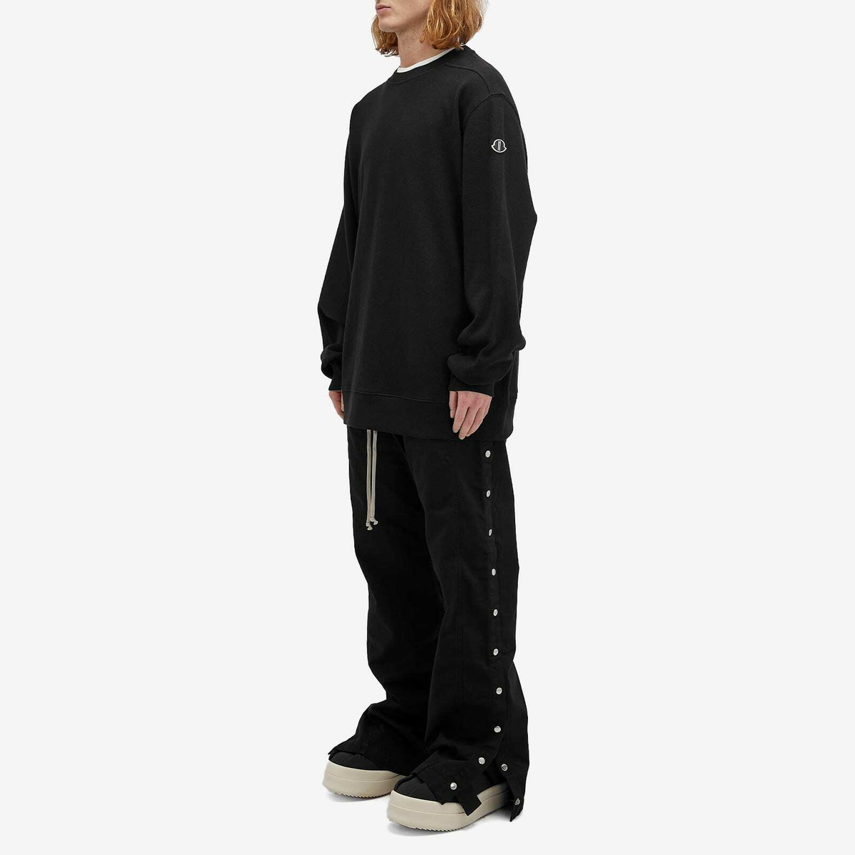 Rick Owens Men's x Moncler Jumbo Crew Sweat in Black Rick Owens