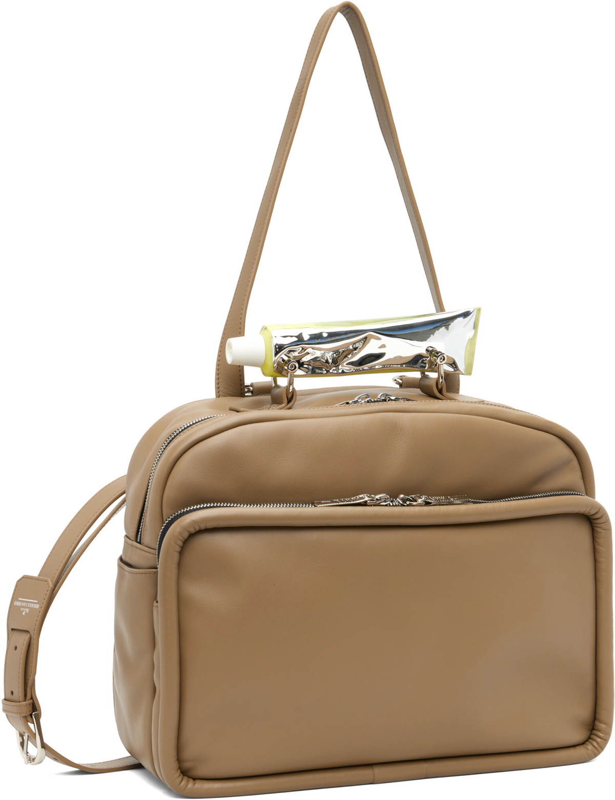 Maison MIHARA YASUHIRO Beige Toothpaste Handle Bag