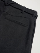 Bottega Veneta - Pleated Wool-Blend Felt Cargo Trousers - Black