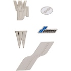 We11done Silver Logo Pin Set