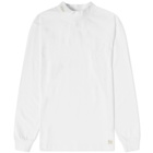 Advisory Board Crystals Men's Long Sleeve 123 Mock Neck T-Shirt in Selenite White