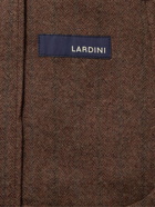 LARDINI - Unstructured Herringbone Wool-Blend Blazer - Brown