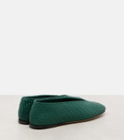 Bottega Veneta Rosa Intrecciato leather ballet flats