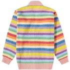 Jamieson's of Shetland Men's Stripe V-Neck Cardigan in Pastel Multi