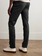 Incotex - Slim-Fit Stretch-Cotton Sateen Trousers - Black