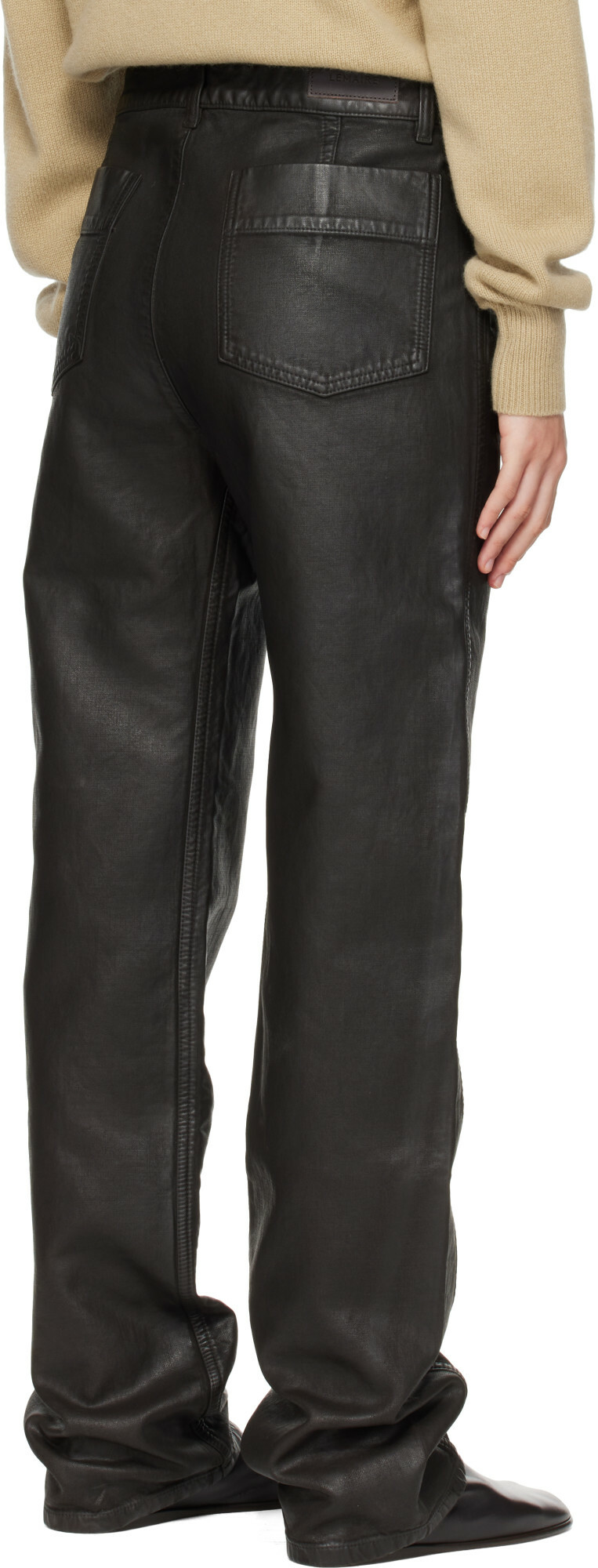 LEMAIRE Brown Five Pockets Twisted Jeans
