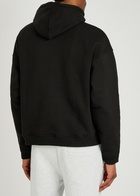 Annie Hood Applique Hooded Cotton Sweatshirt Black