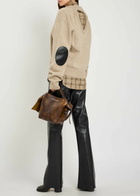 Acne Studios Cut-out Ribbed Wool Jumper Beige