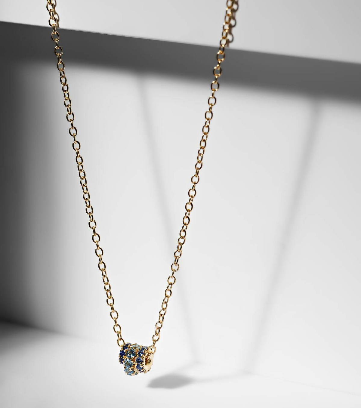 Spinelli Kilcollin Vesta 18kt gold necklace with sapphires and aquamarine