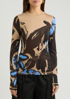 Stine Goya Printed Jersey top Brown