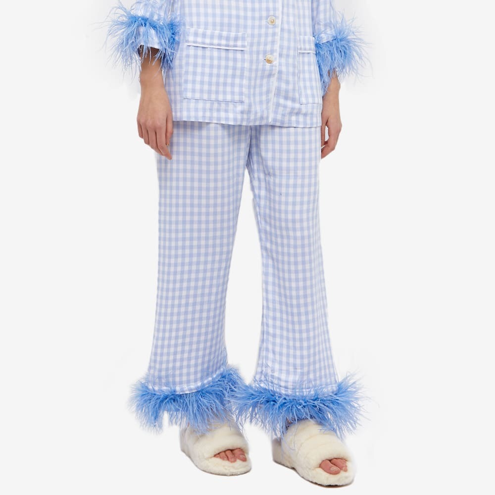 Sleeper Women's Daily Feathers Party Pyjama Set in Blue Vichy Sleeper