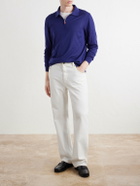 Kiton - Wool Half-Zip Sweater - Blue