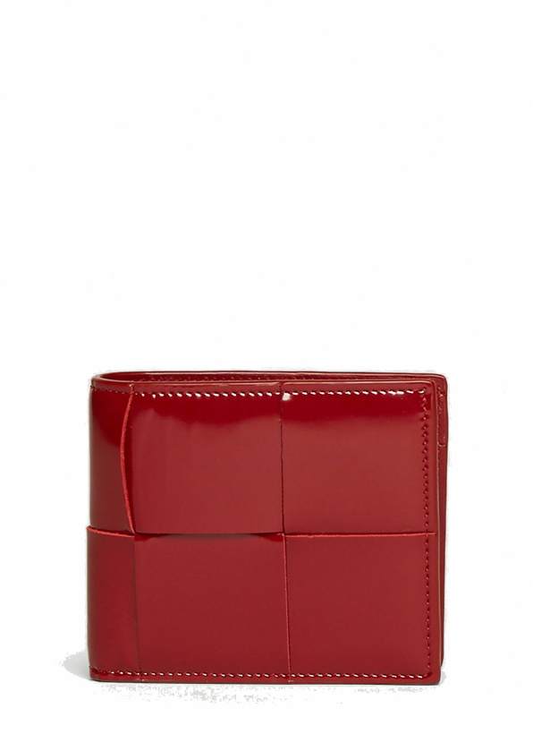 Photo: Intreccio Bi-Fold Coin Purse Wallet in Red