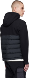 Moncler Navy Embroidered Down Jacket