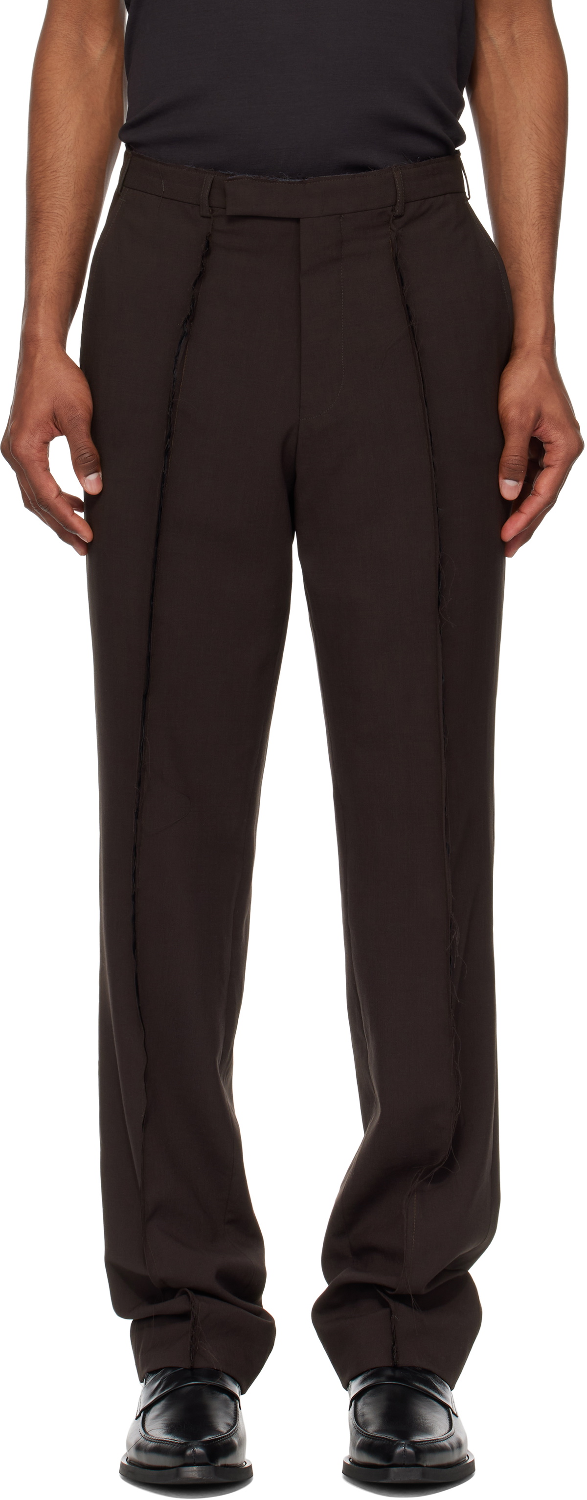 HODAKOVA Black Asymmetric Split T-shirt HODAKOVA