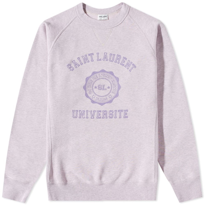 Photo: Saint Laurent Men's University Crew Sweat in Grey