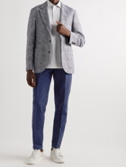 Brunello Cucinelli - Straight-Leg Cotton-Gabardine Trousers - Blue