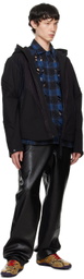 Juntae Kim Blue Laser-Slashed Shirt