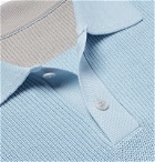 Jacquemus - Colour-Block Cable-Knit Polo Shirt - Blue