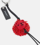 Loewe Lion beaded crochet bag charm