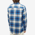 NN07 Men's Arne Button Down Check Shirt in Blue