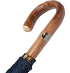 Francesco Maglia - Lord Chestnut Wood-Handle Umbrella - Blue