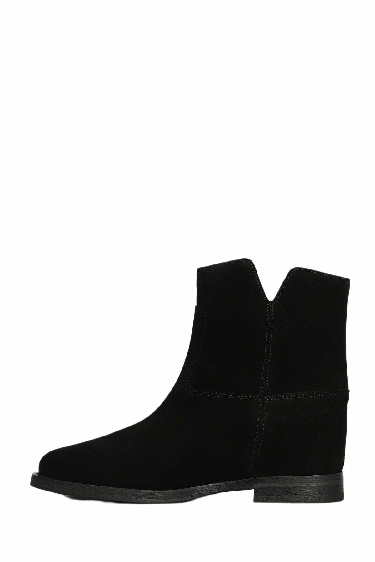 Via Roma 15 Ankle Boots Inside Wedge In Black Suede