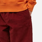 YMC Men's Cord Alva Skate Trouser in Burgundy