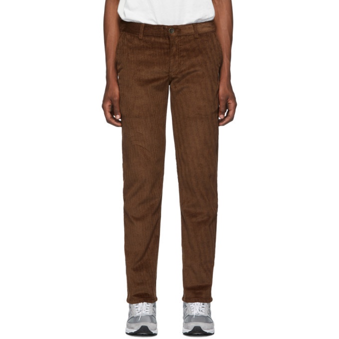 Photo: Naked and Famous Denim Brown Velvet Twill Chinos