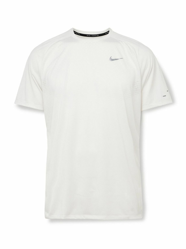 Photo: NIKE RUNNING - Stride Dri-FIT ADV Mesh T-Shirt - White