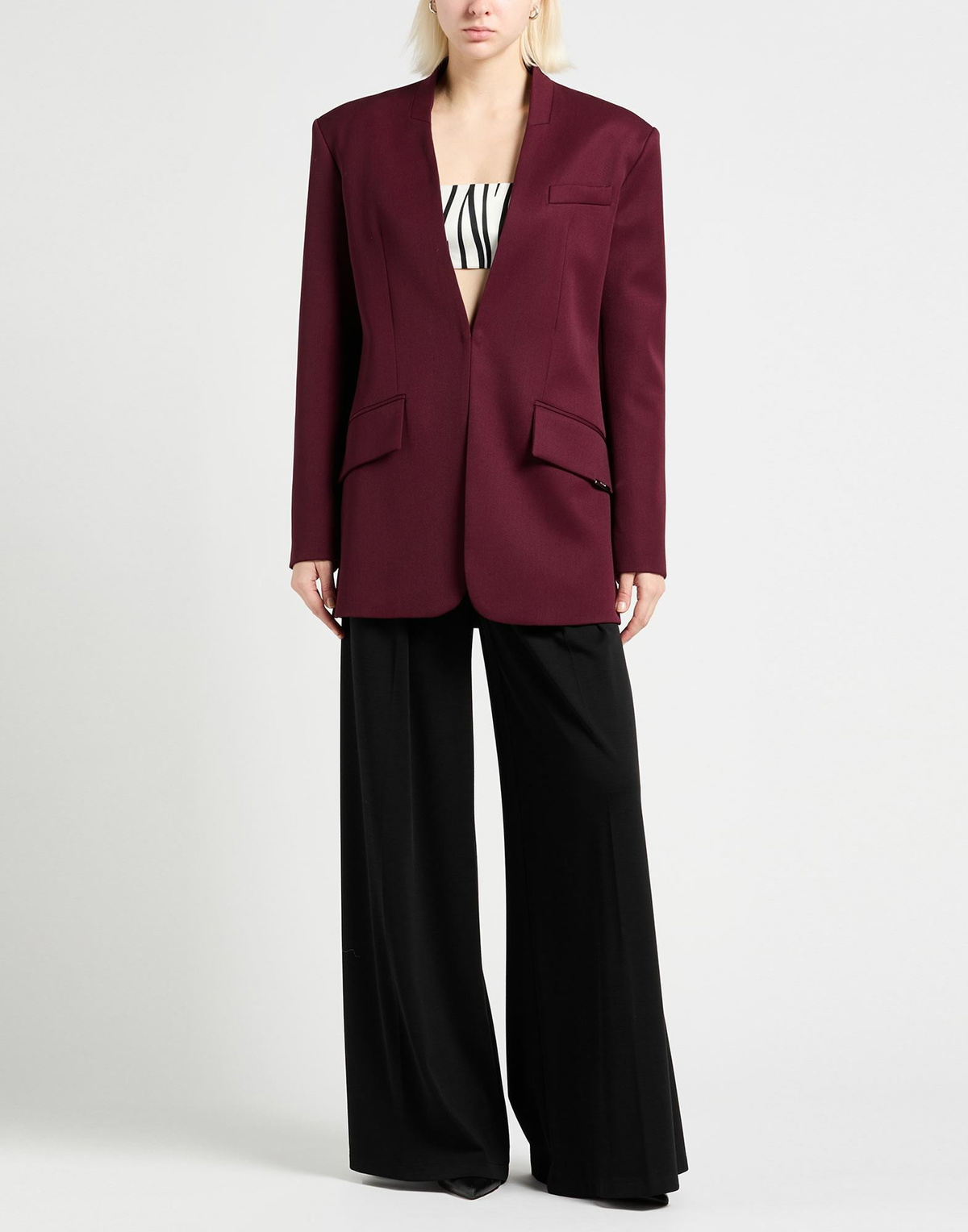 The Attico Womens Blazer Burgundy