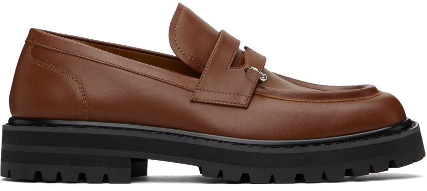 Marni Brown Leather Piercing 2.0 Chunky Loafers Marni