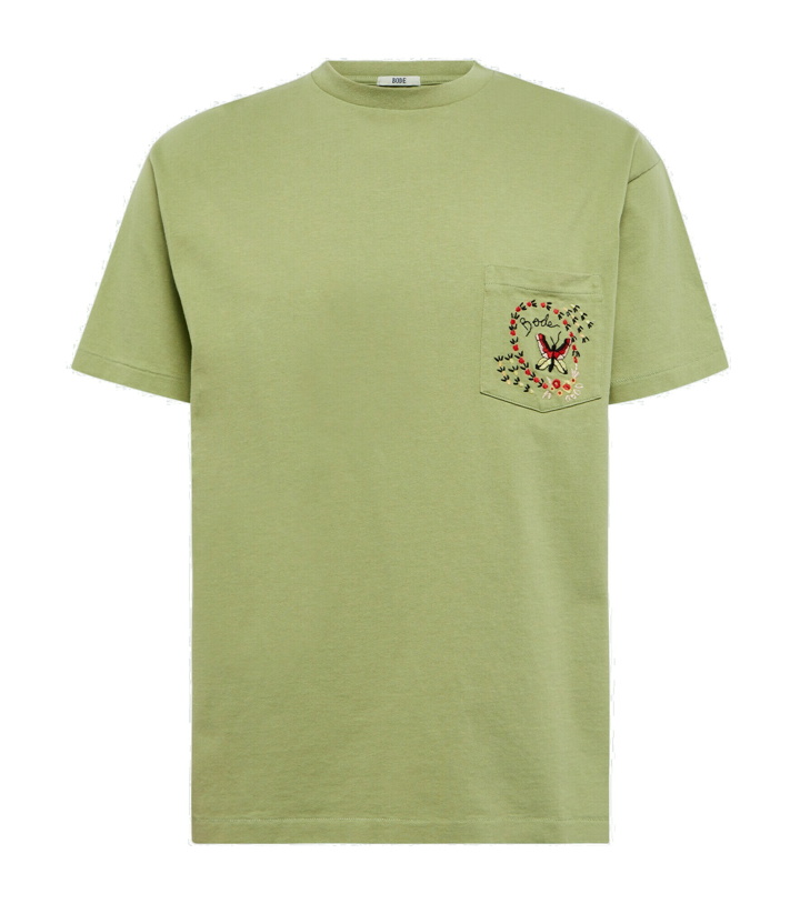 Photo: Bode - Embroidered cotton jersey T-shirt