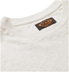 Tod's - Embroidered Cotton and Linen-Blend T-Shirt - Men - Ivory