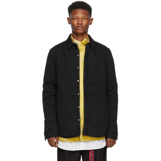 Photo: Off-White Black Denim Gradient Puffer Jacket