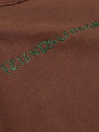 FRIENDS WITH ANIMALS - Logo-Embroidered Cotton-Jersey Sweatshirt - Brown