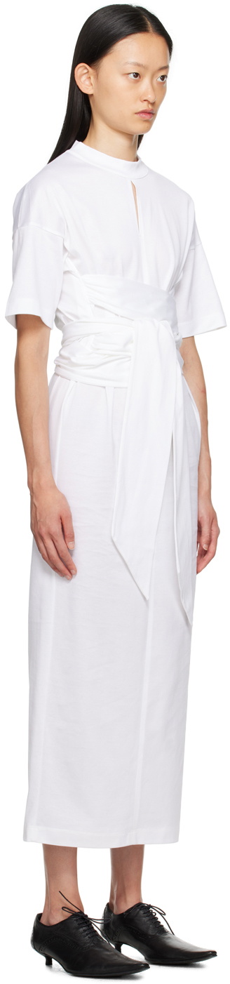 Mame Kurogouchi White Suvin Midi Dress