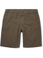 LORO PIANA - Slim-Fit Stretch-Cotton Bermuda Shorts - Green - IT 46